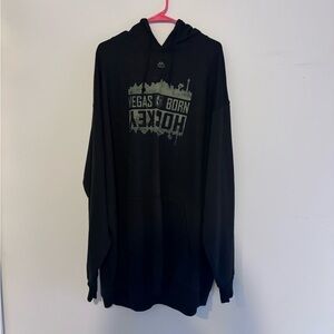 Majestic Black Hoodie with Vegas Born Graphic